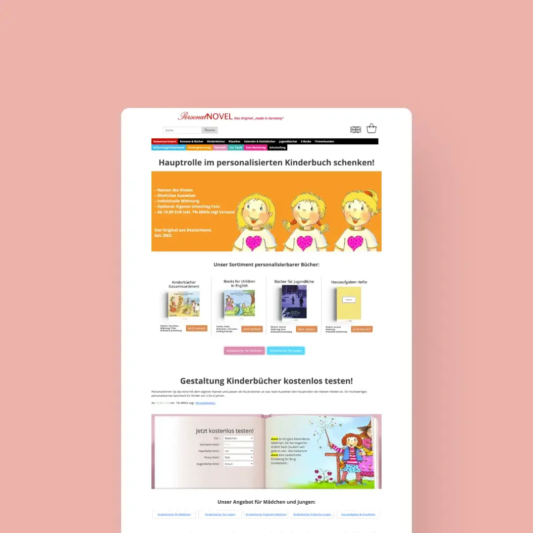 E-Commerce-Buch-Website