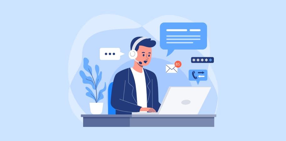 customer service and support in web sites