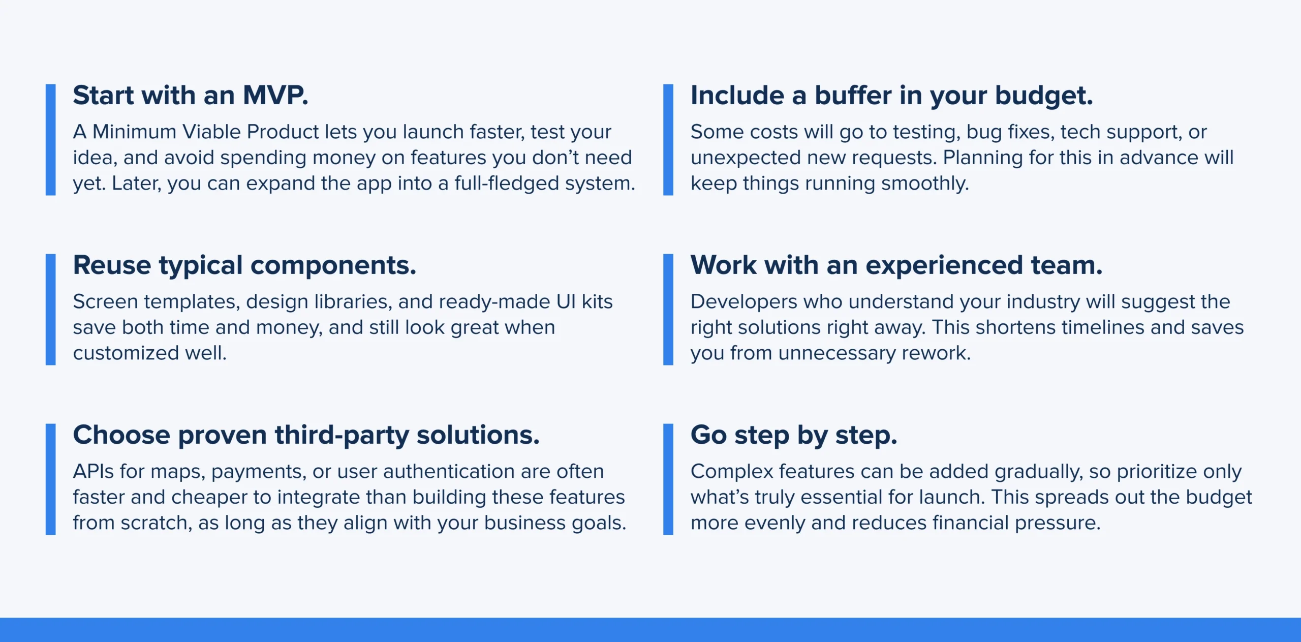 how to optimize the development budget
