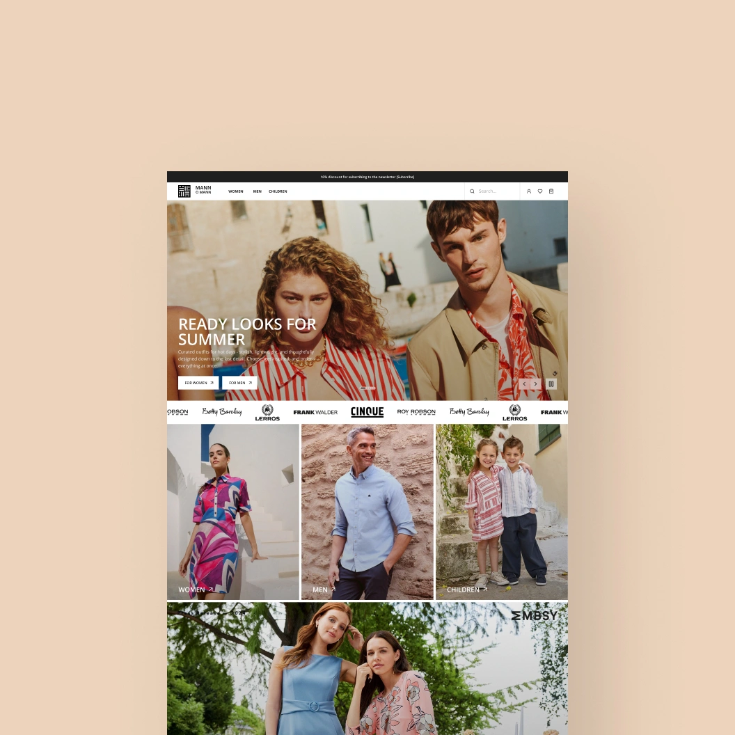MANN – E-commerce fashion platform for smart and stylish shopping.