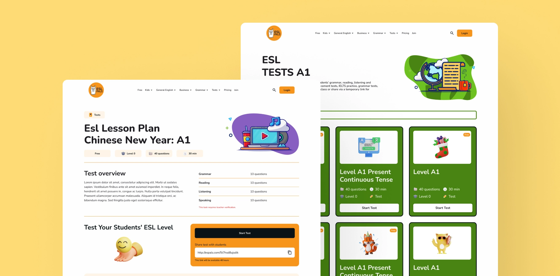 ESL Pals admin panel