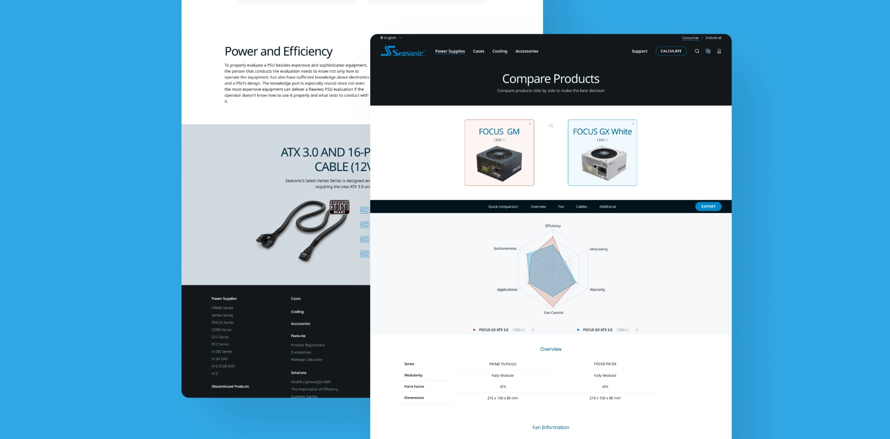 Seasonic product comparison tool
